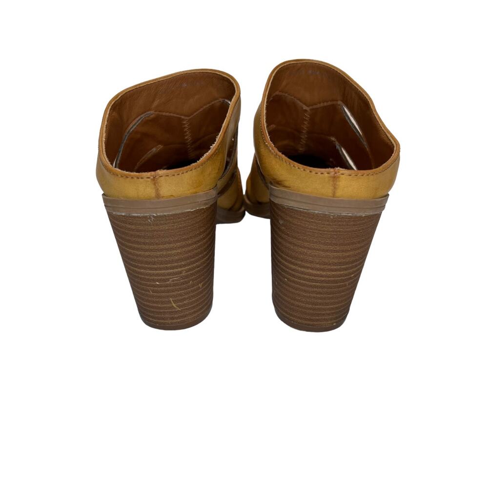 Dolce Vita Brown Leather Slip On Block Heel Mules women Size 9.5 - Picture 7 of 13